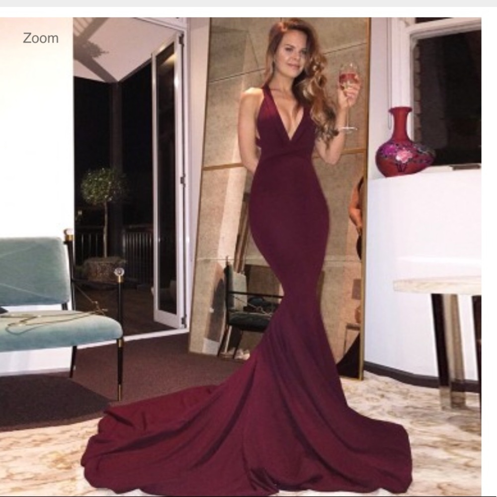 Maroon prom dress